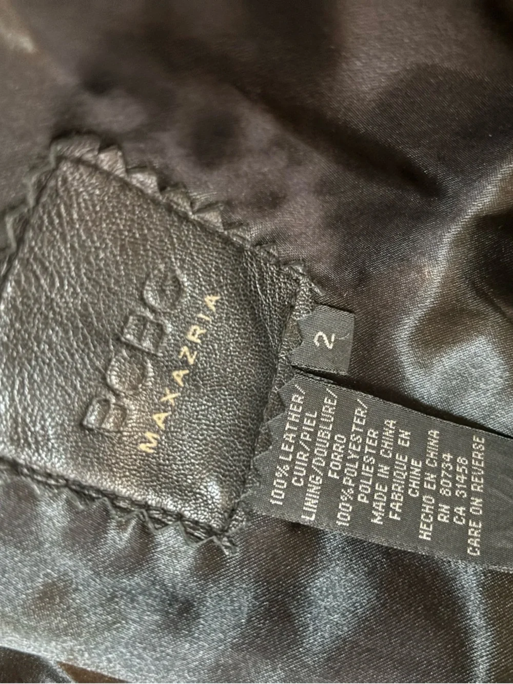 BCBGMaxAzria Black Genuine Leather Button-Front Jacket, Classic Style! Size 2